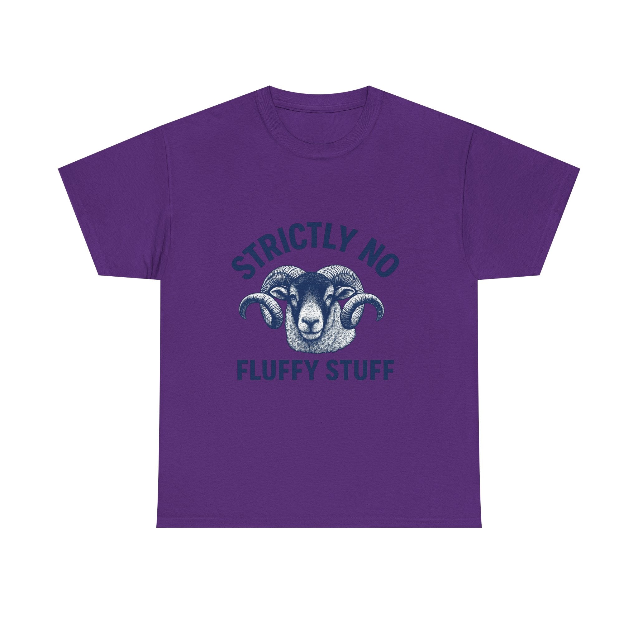 Short-Sleeve Tee — "Strictly No Fluffy Stuff" Ram Graphic T-Shirt