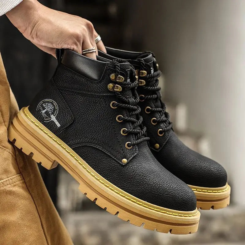 High Quality Men's Leather Boots  Outdoor