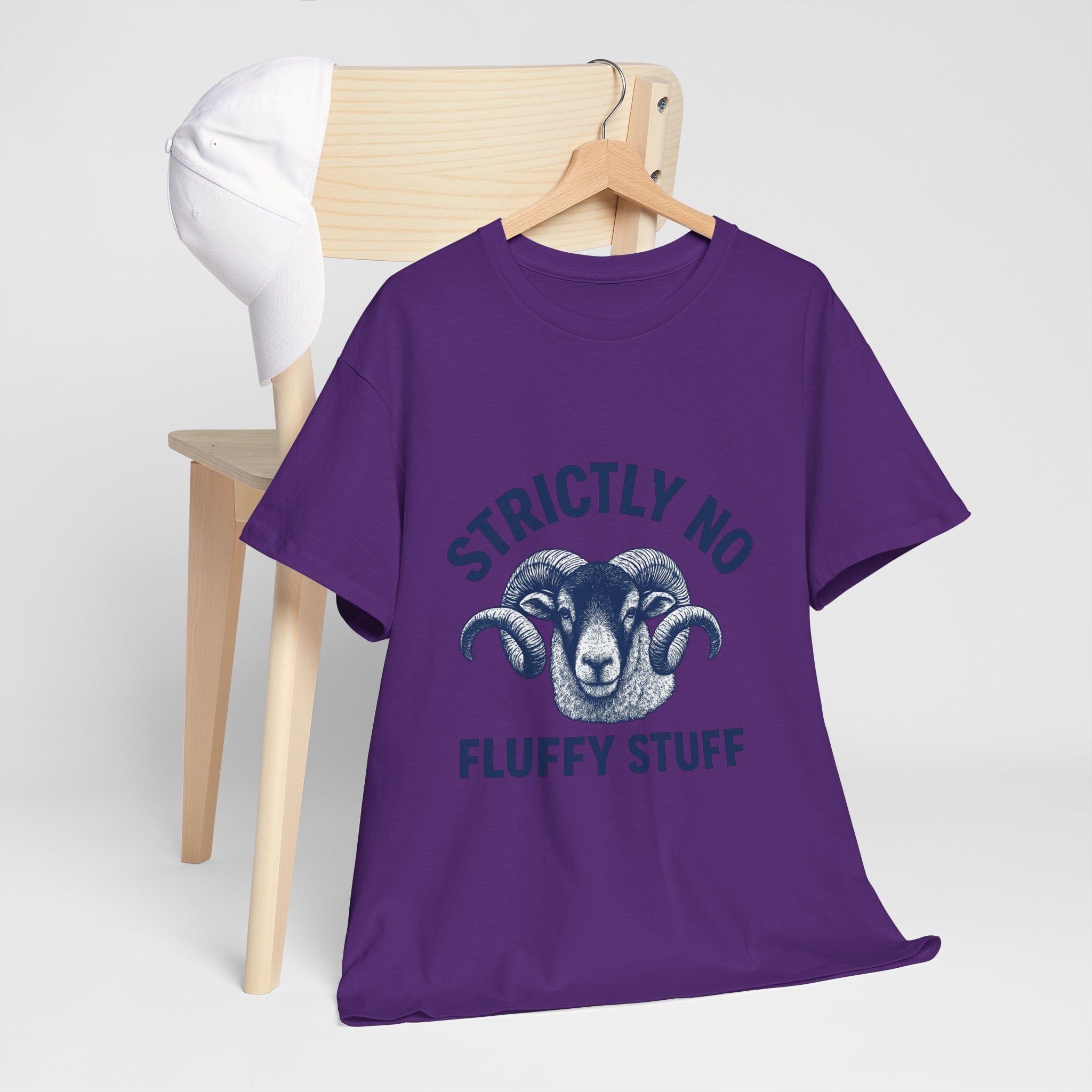 Short-Sleeve Tee — "Strictly No Fluffy Stuff" Ram Graphic T-Shirt