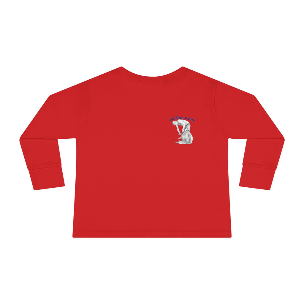 Toddler Long Sleeve Tee — Colorful Jumping Sheep Kids Shirt