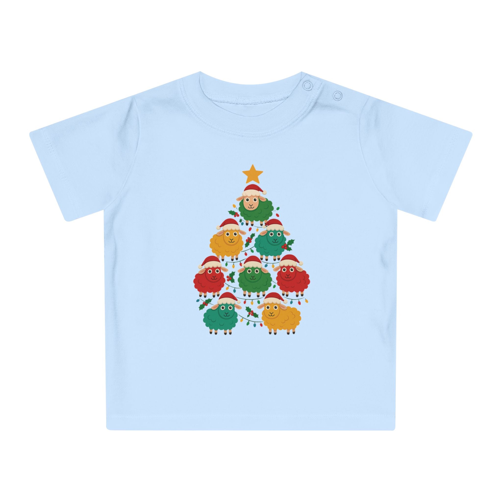 Christmas Sheep Tree Baby T-Shirt – Cute Holiday Infant Tee
