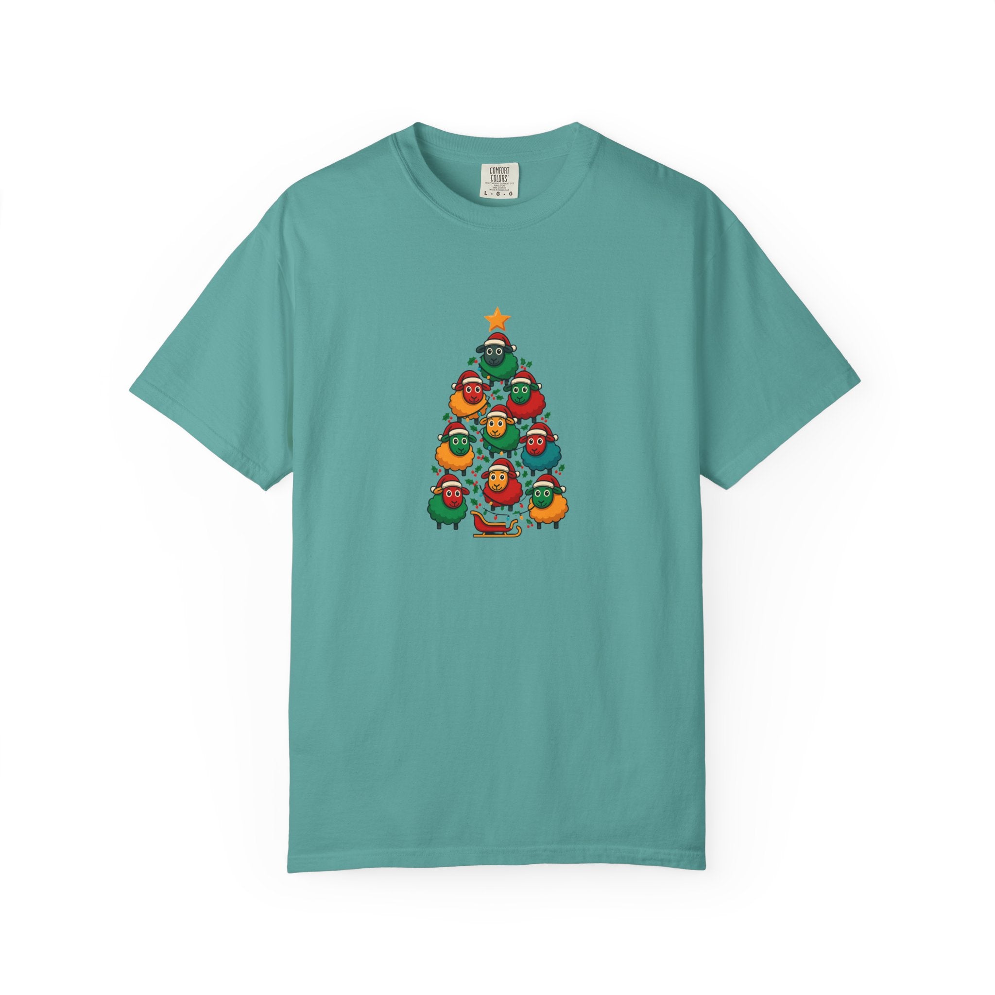 Christmas Tree Sheep Graphic T-Shirt