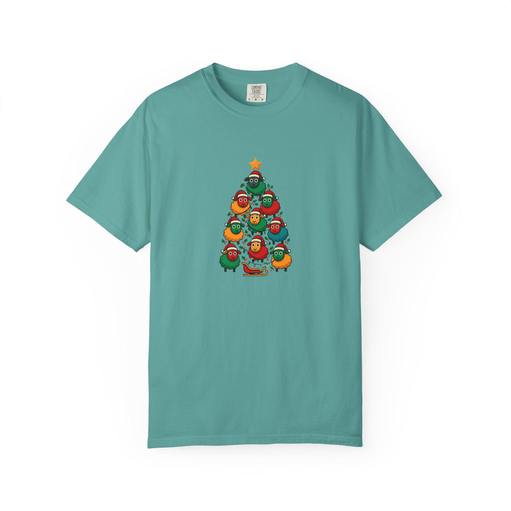 Christmas Tree Sheep Graphic T-Shirt