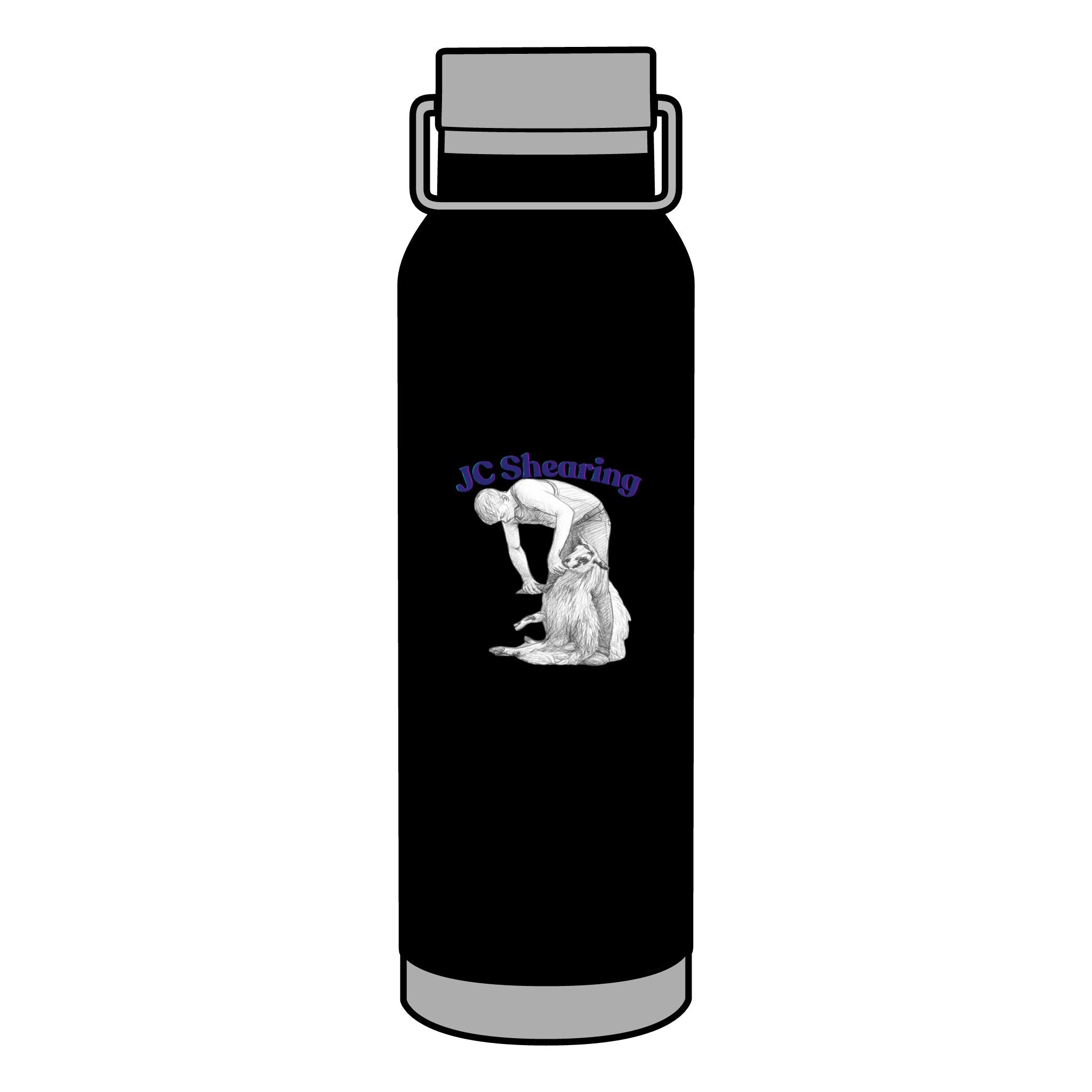 22oz Engraved Water Bottle — JC Shearing Illustration