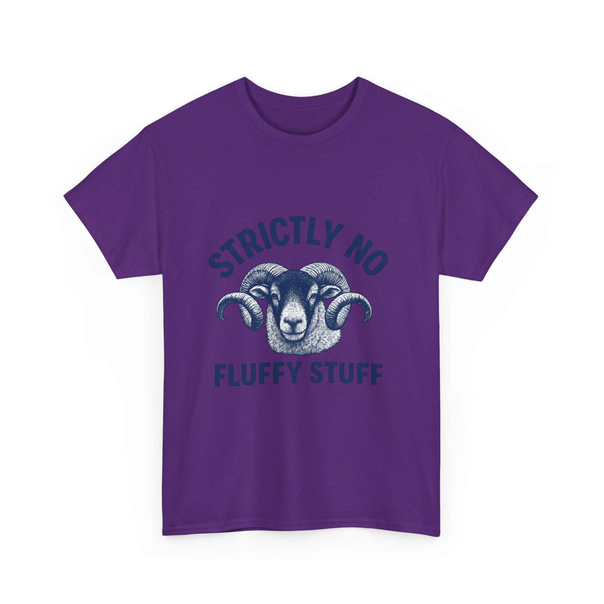 Short-Sleeve Tee — "Strictly No Fluffy Stuff" Ram Graphic T-Shirt