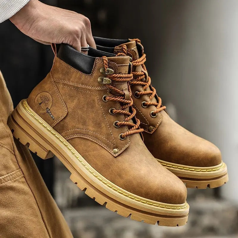 High Quality Men's Leather Boots  Outdoor