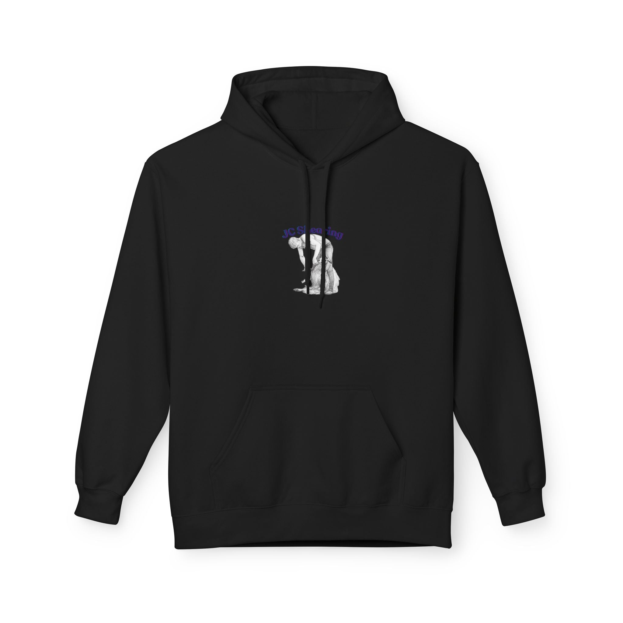 Hoodie — 'JC Is My King' Cat Graphic Minimalist Fleece Hoodie