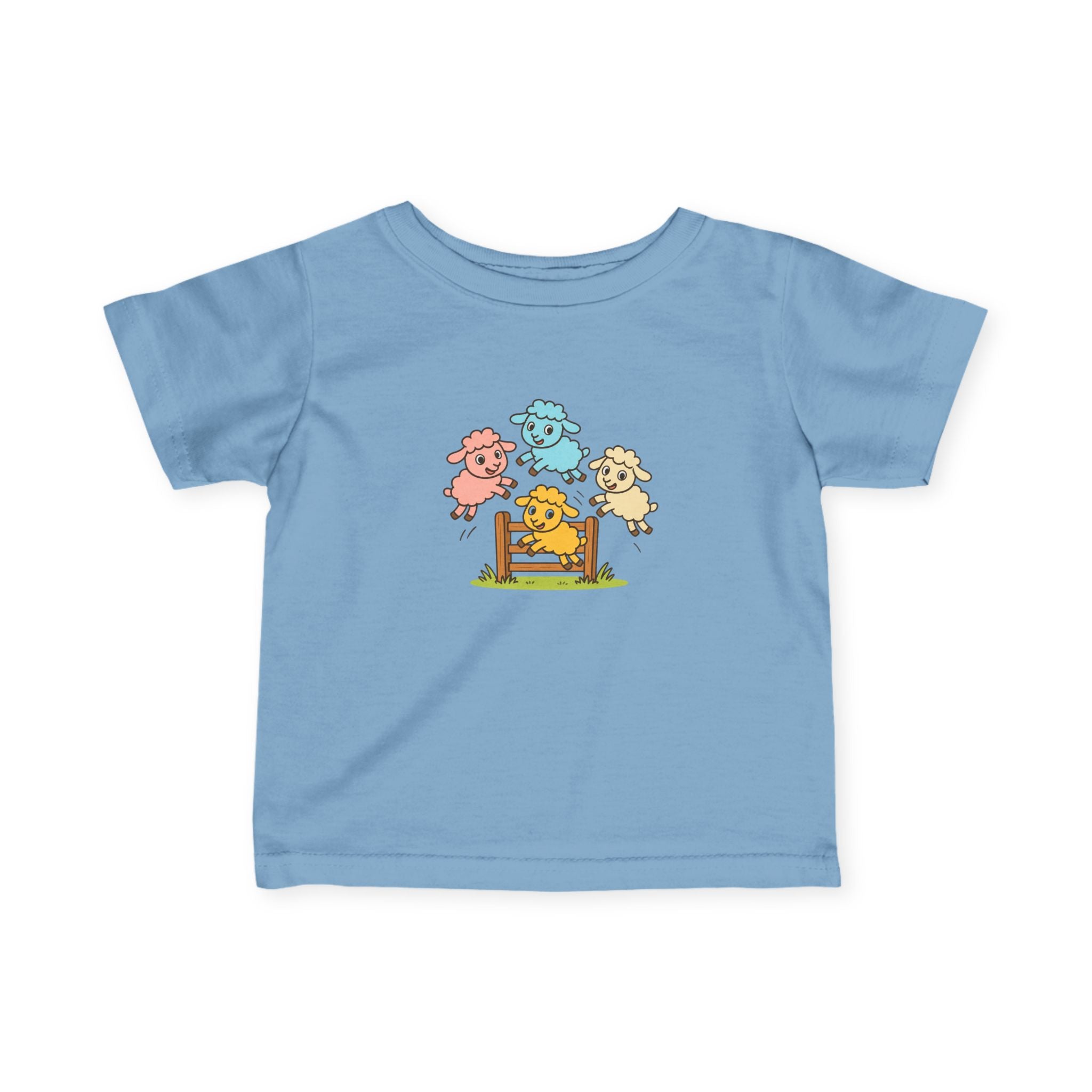 Infant Tee — Cute Jumping Sheep Nursery Graphic