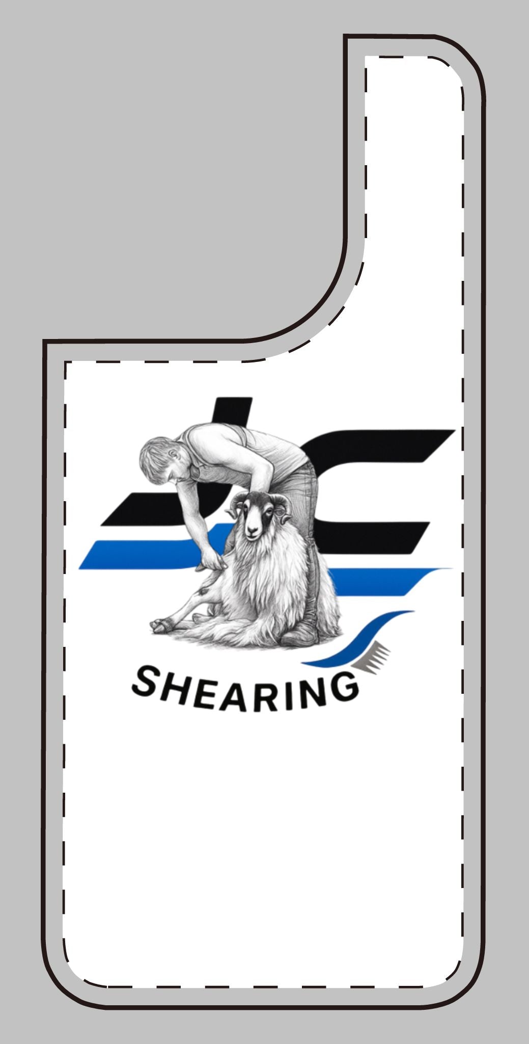 JC Shearing Phone Case — Vintage Sheep Shears Illustration