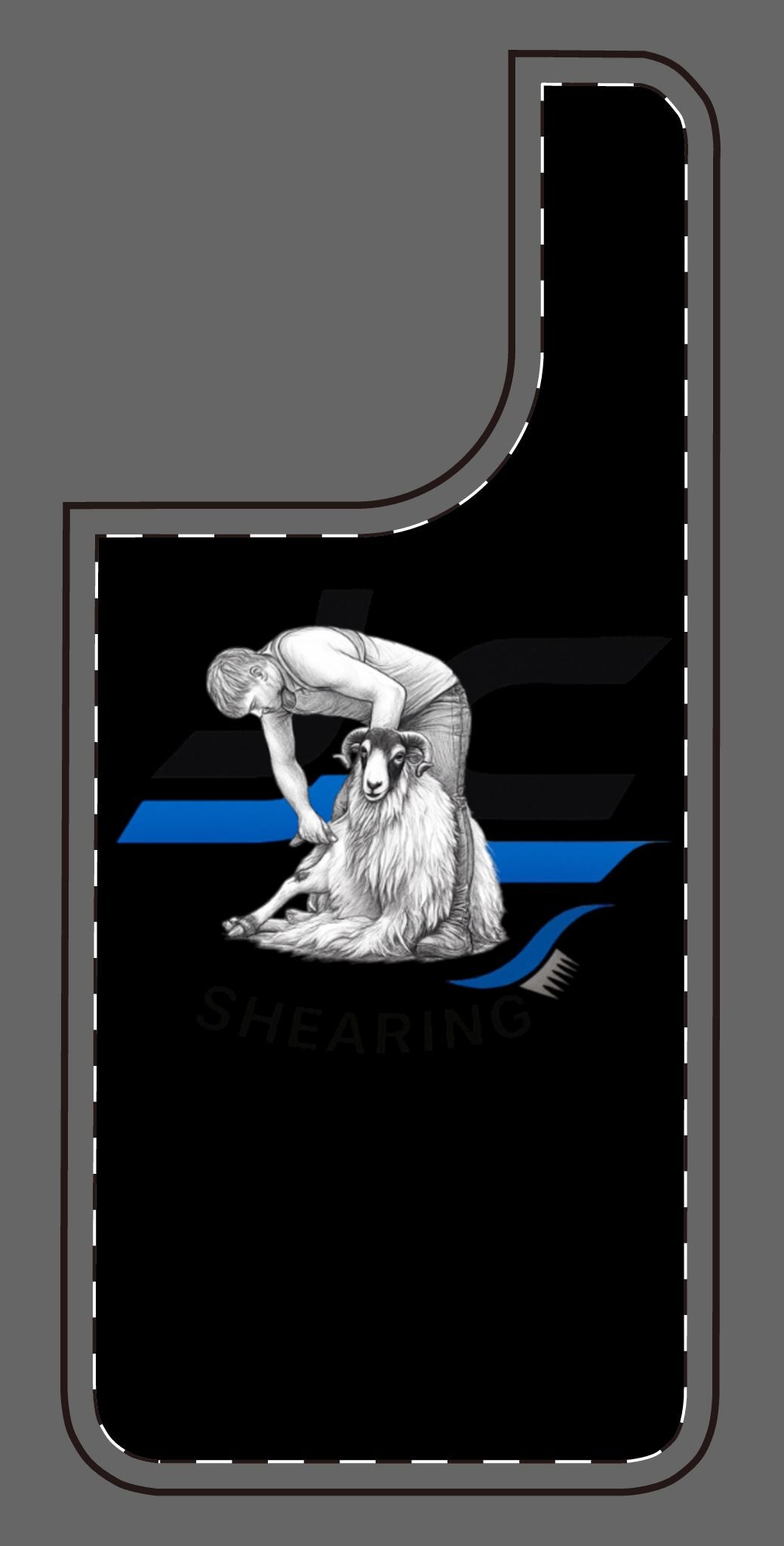 JC Shearing Phone Case — Vintage Sheep Shears Illustration