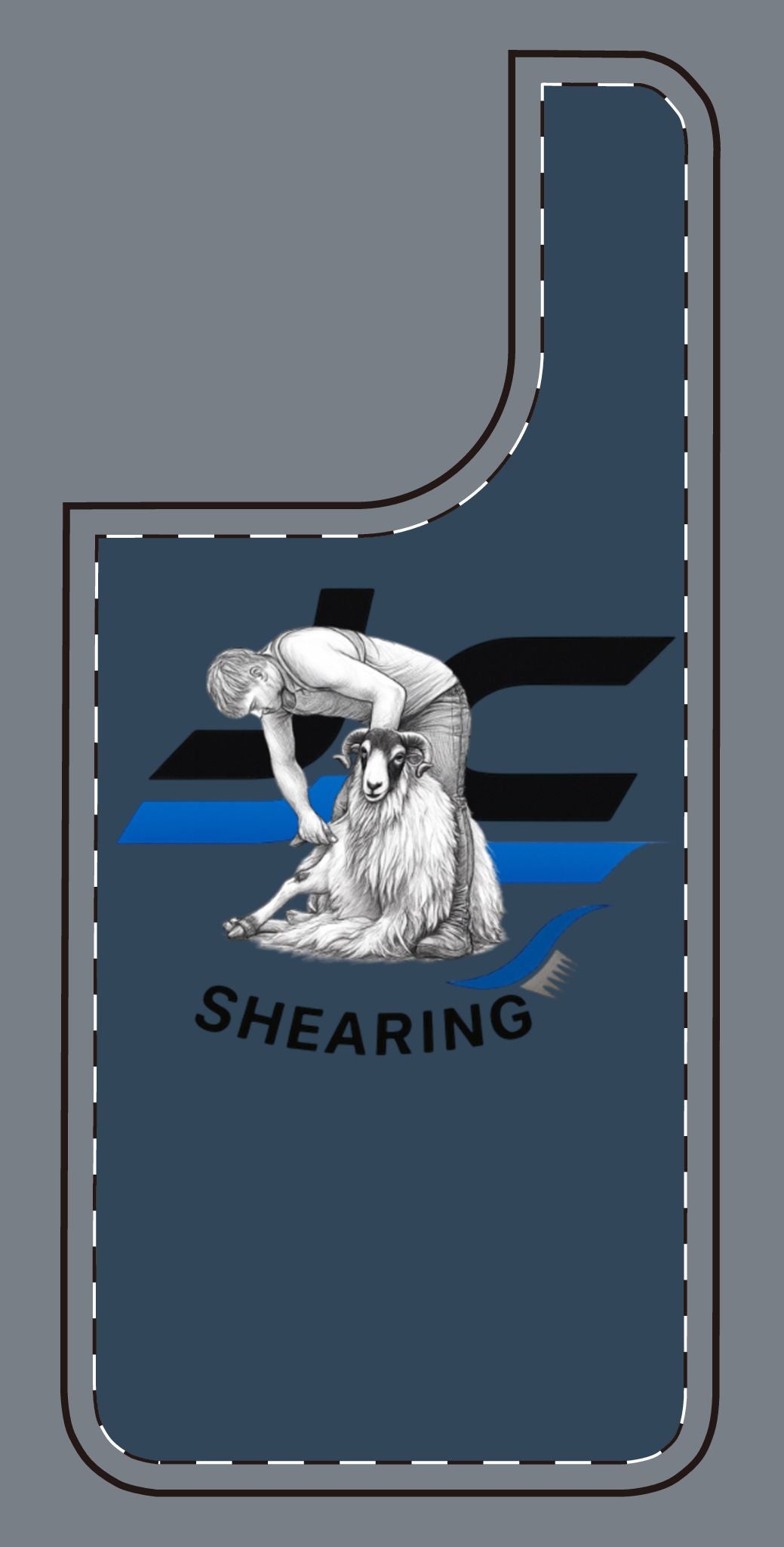 JC Shearing Phone Case — Vintage Sheep Shears Illustration