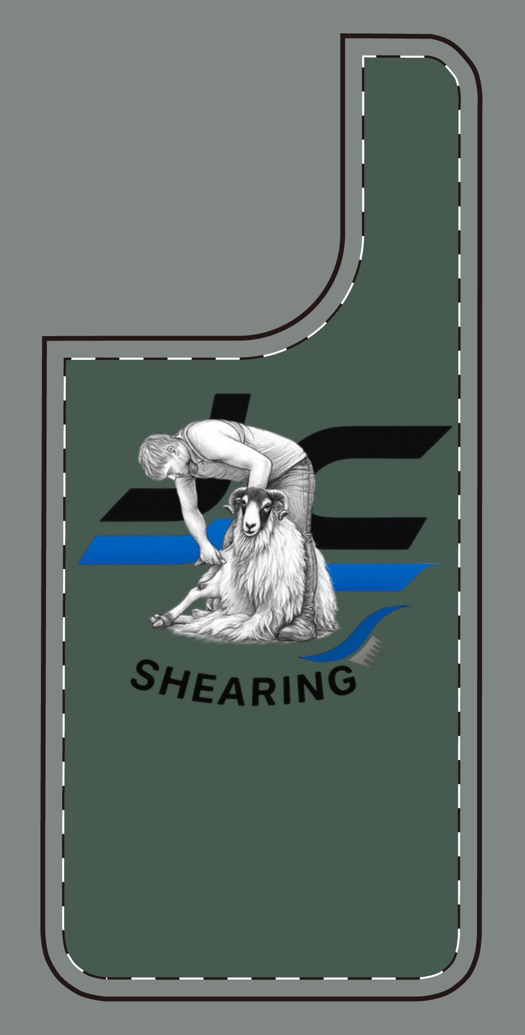 JC Shearing Phone Case — Vintage Sheep Shears Illustration