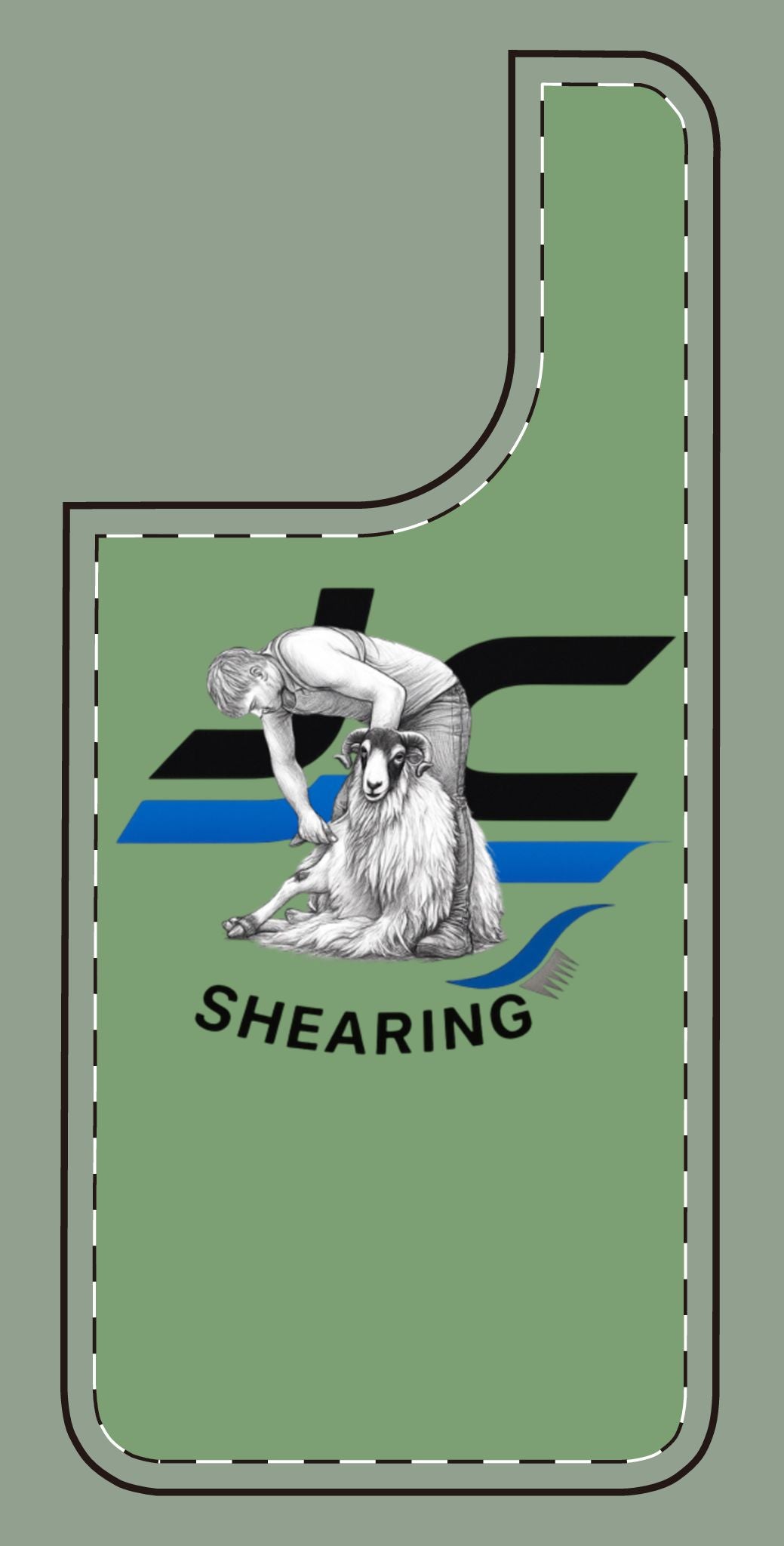 JC Shearing Phone Case — Vintage Sheep Shears Illustration