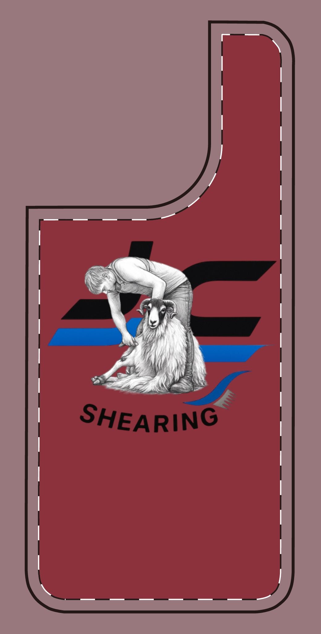 JC Shearing Phone Case — Vintage Sheep Shears Illustration