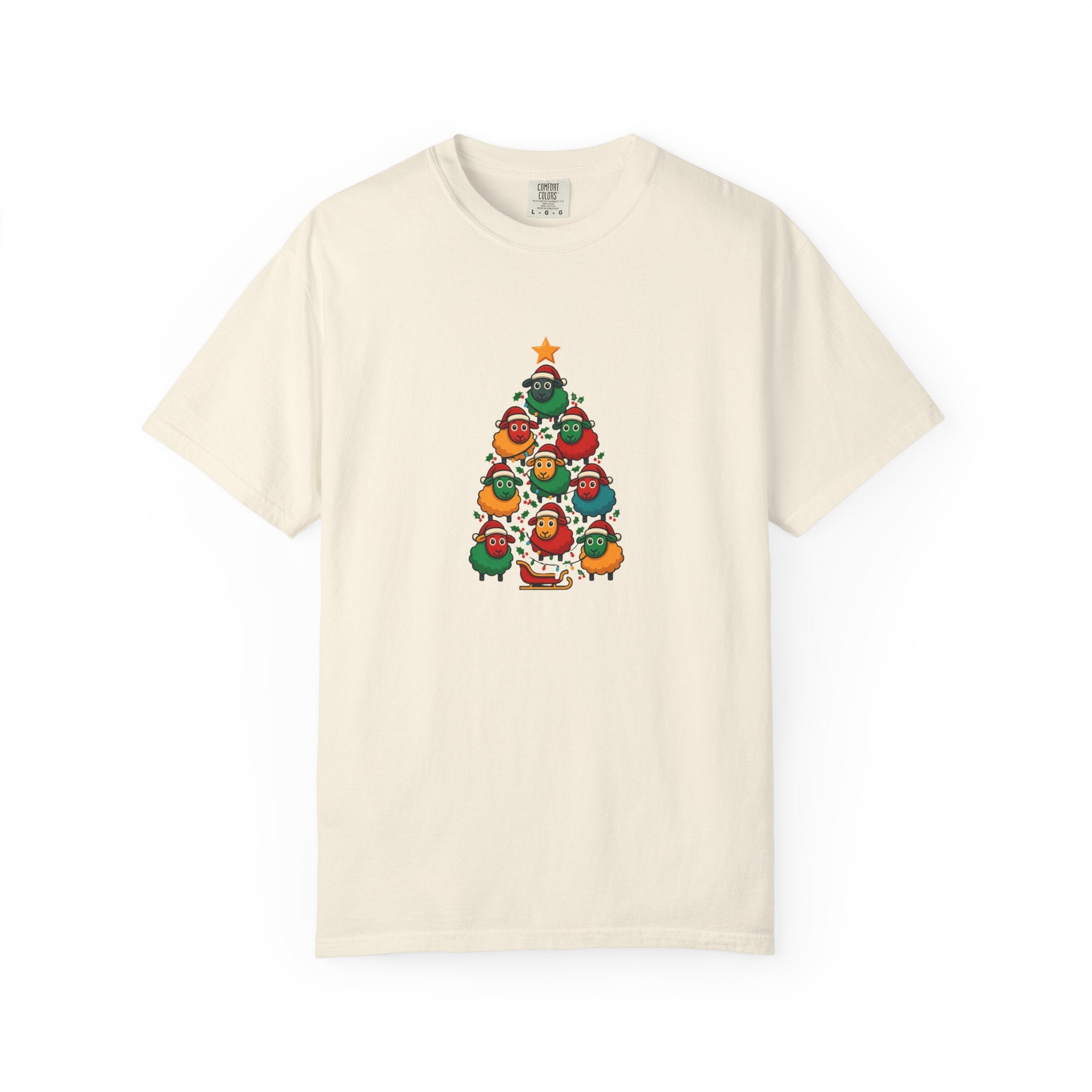 Christmas Tree Sheep Graphic T-Shirt