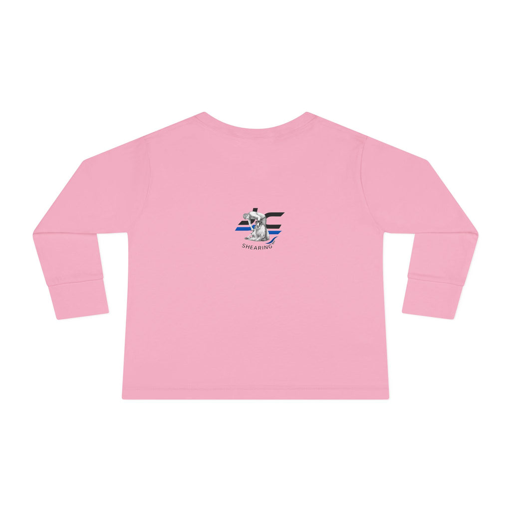 Toddler Long Sleeve Tee — Cute Sheep Christmas Tree Holiday Shirt