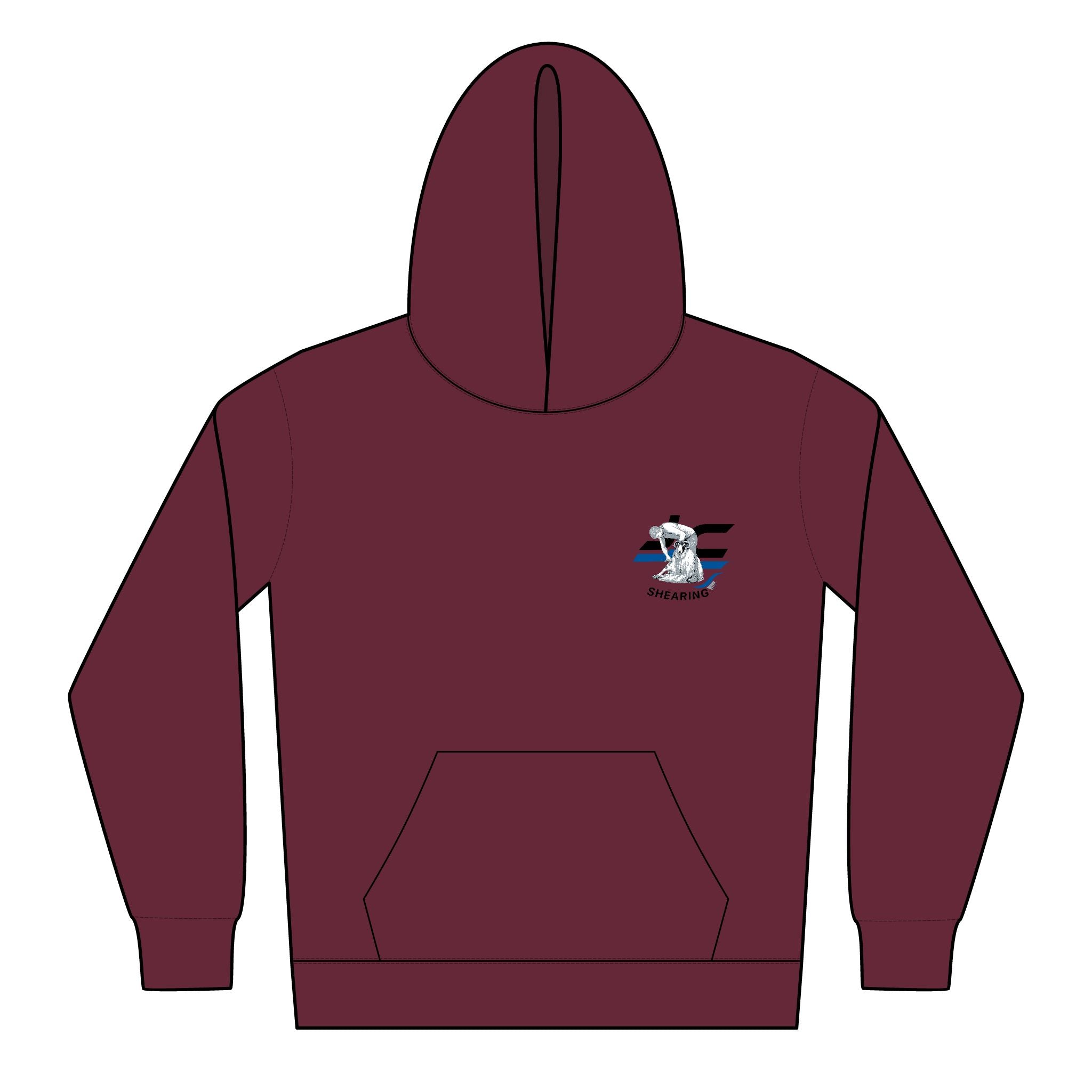 Youth Surf Shark Hoodie - Cute Surfing Shark Graphic Kids Pullover
