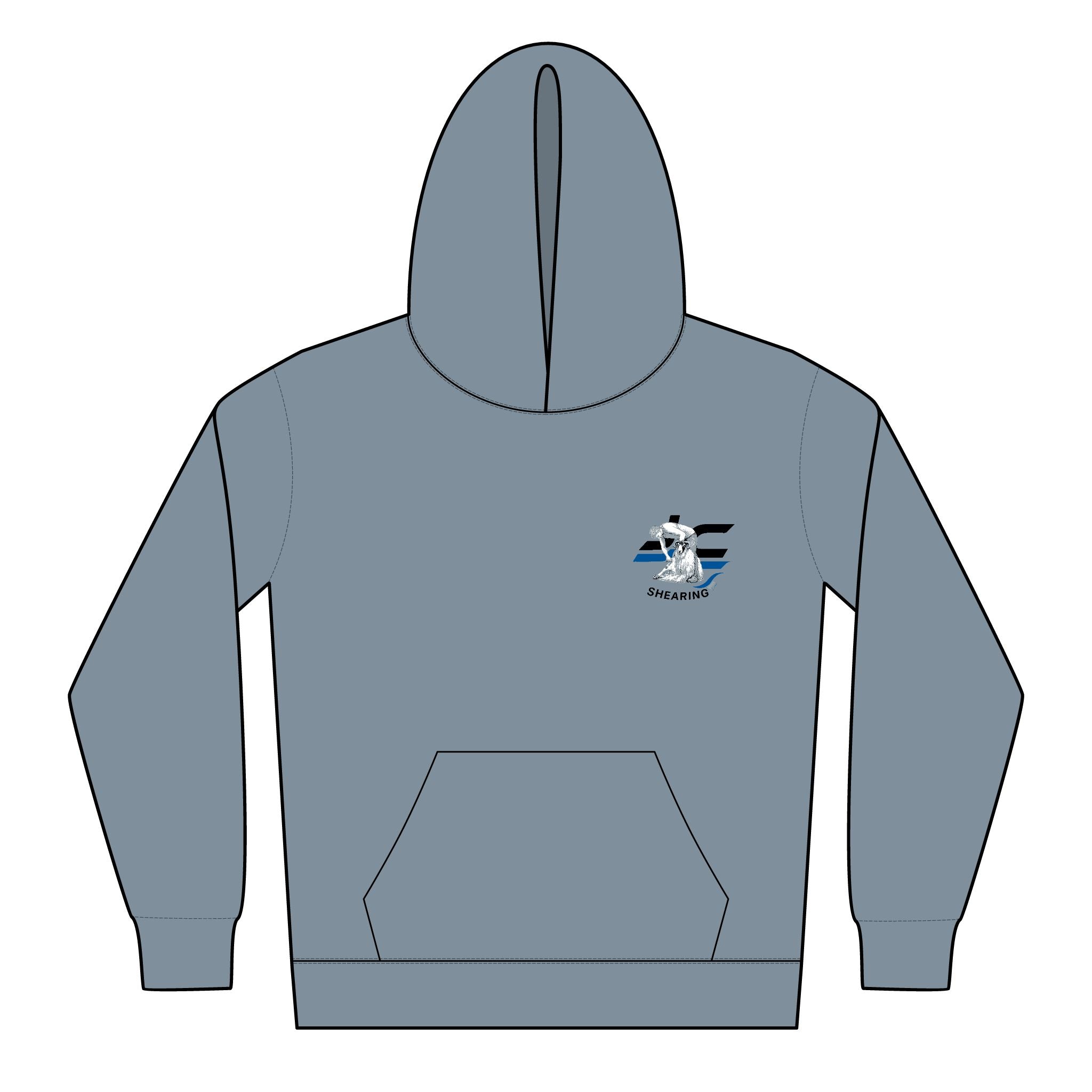 Youth Surf Shark Hoodie - Cute Surfing Shark Graphic Kids Pullover