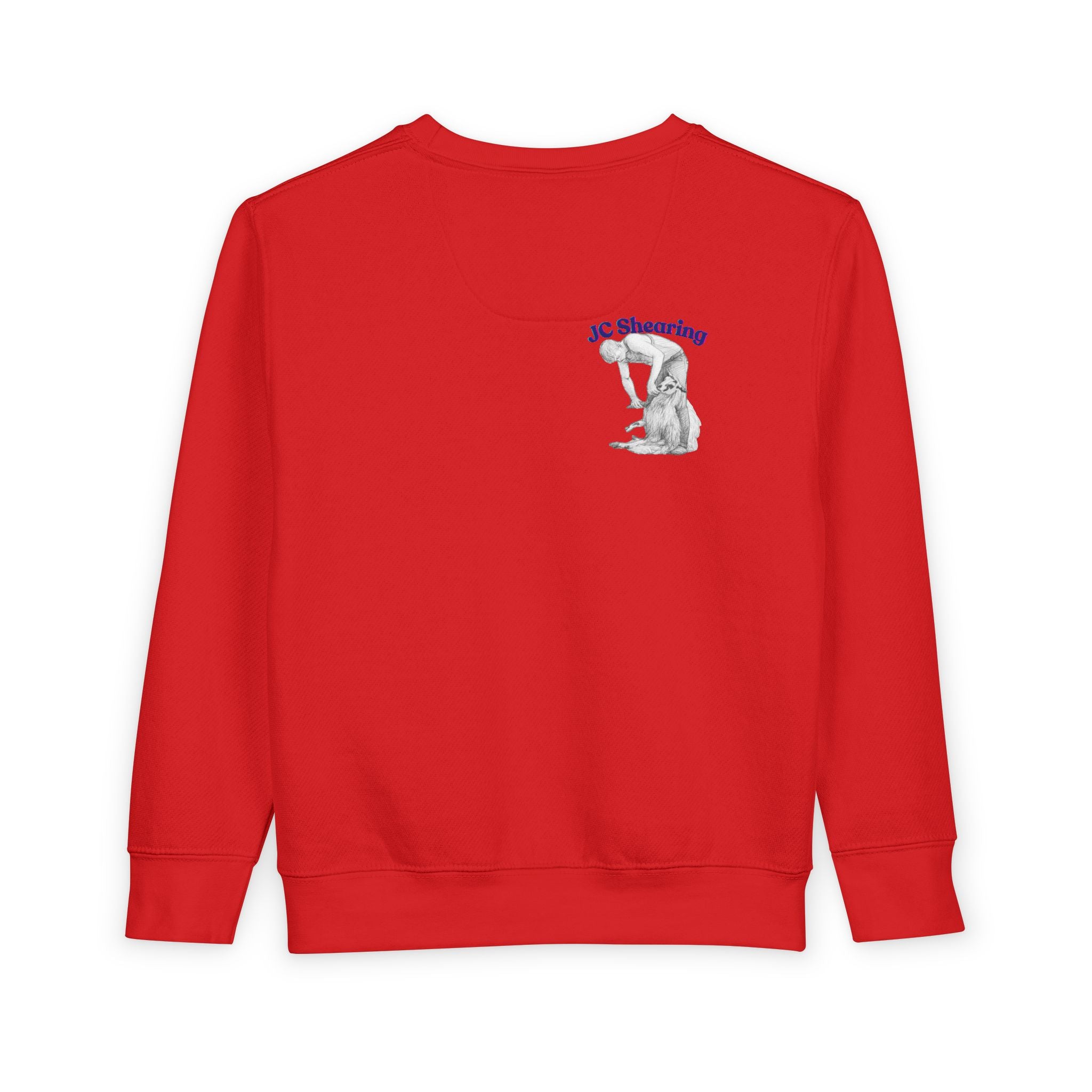 Toddler Sweatshirt — Cute Farm Tractor Crewneck with Puppy & Sheep Graphic