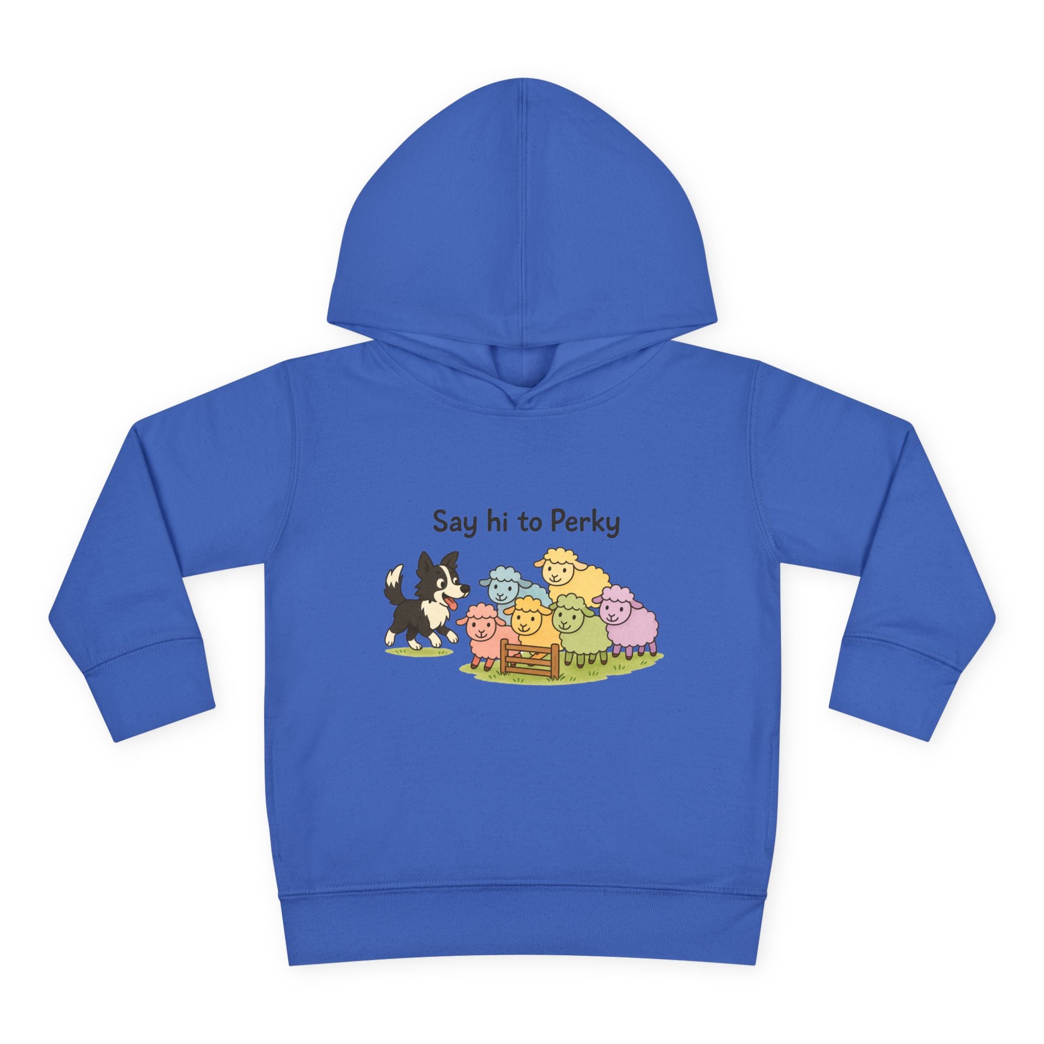 Toddler Hoodie - "Say Hi to Perky" Cute Farm Animal Pullover for Kids