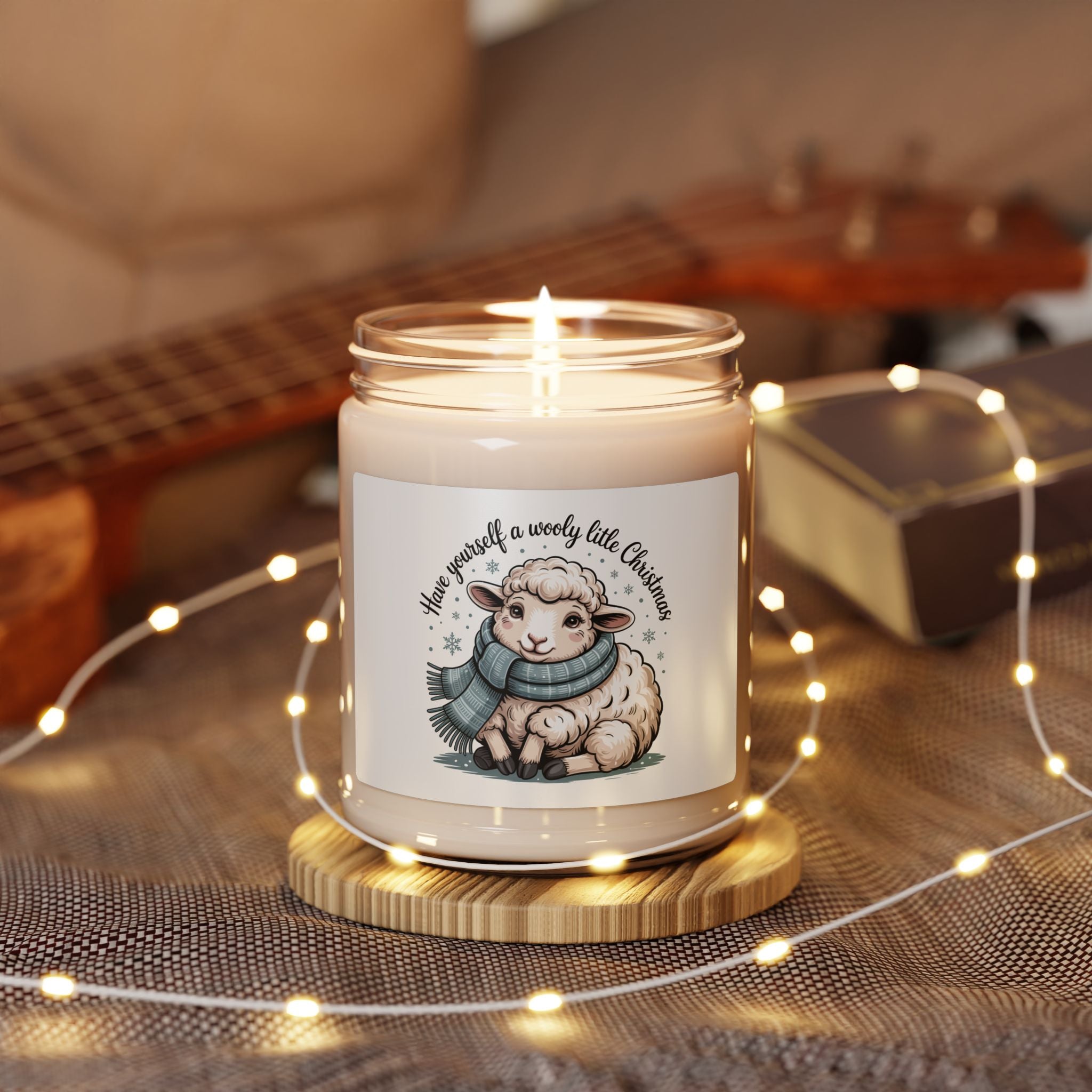 Cozy Capybara Winter Candle, Scented Soy 9oz | Cozy Animal Merch