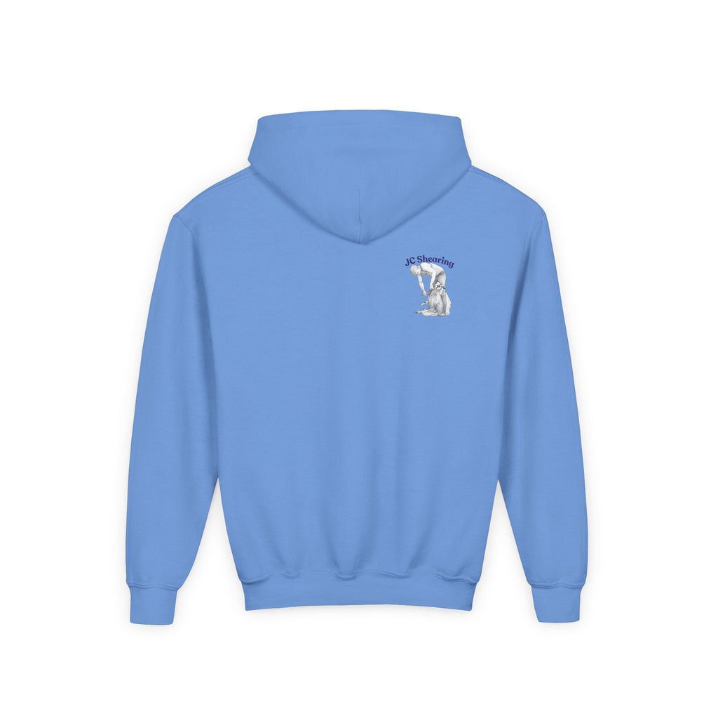 Youth Hoodie — "Say Hi to Perky" Cute Cartoon Sheep & Dog Kids Hooded Sweatshirt