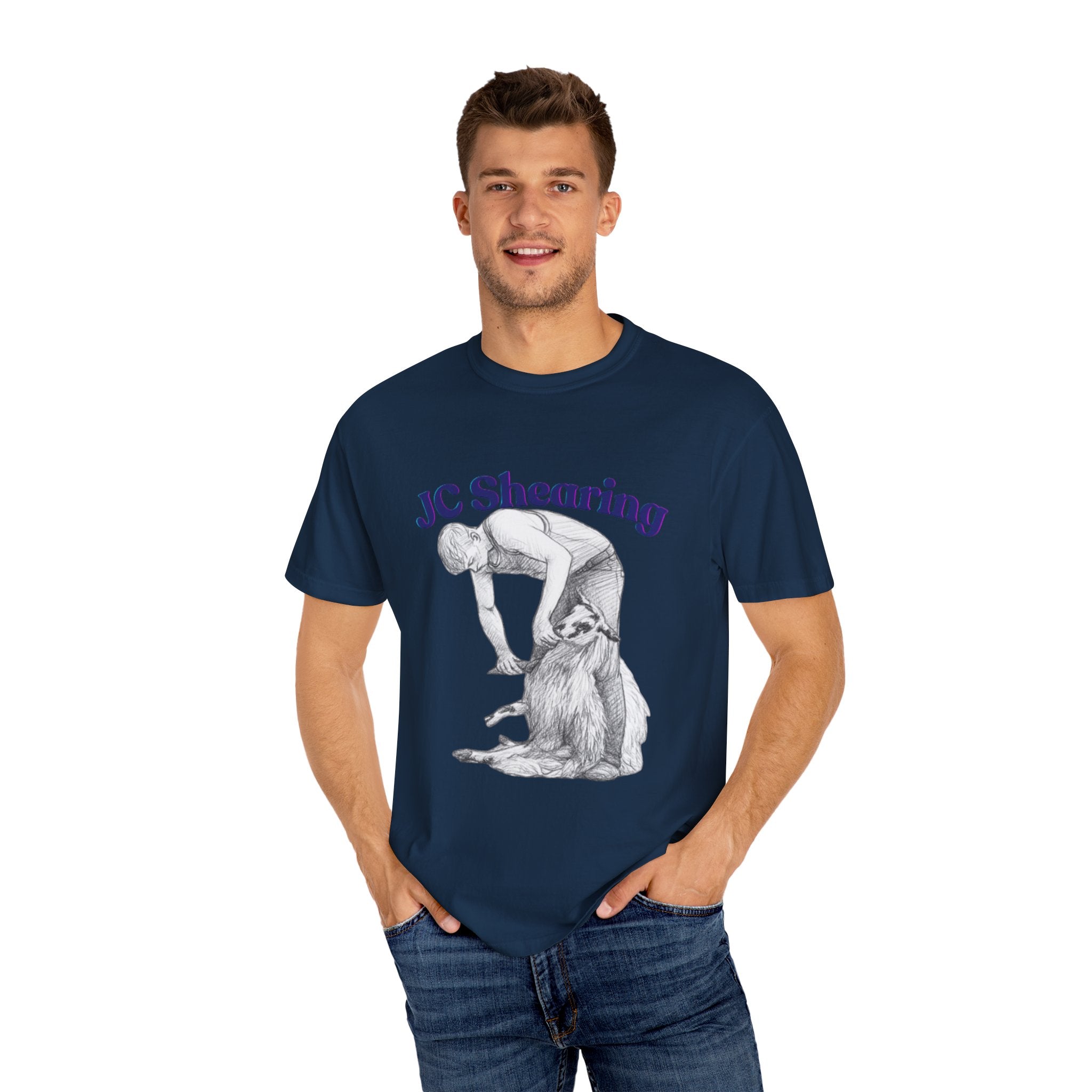 JC Monogram Chest Logo T-Shirt — Minimalist White Graphic Tee