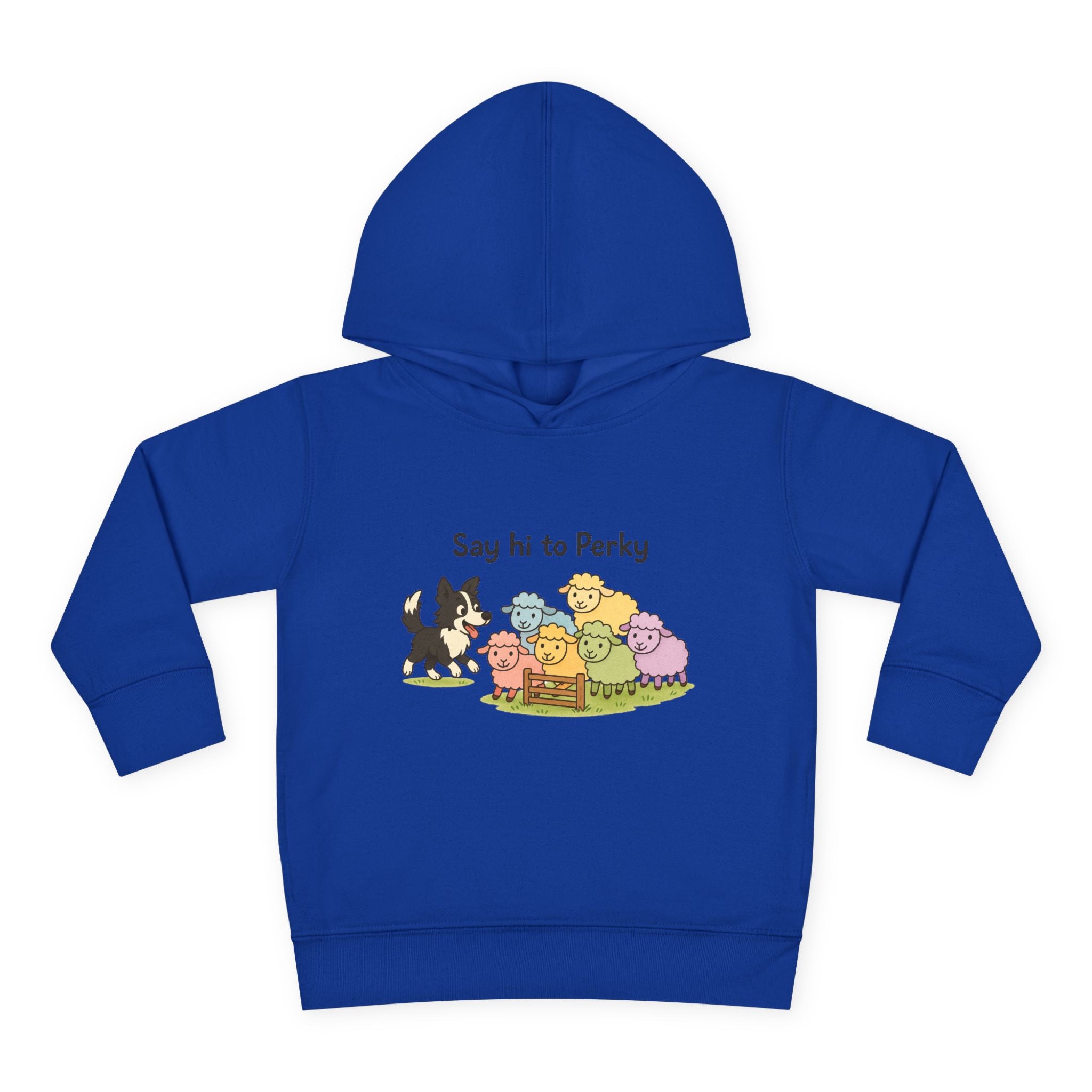 Toddler Hoodie - "Say Hi to Perky" Cute Farm Animal Pullover for Kids