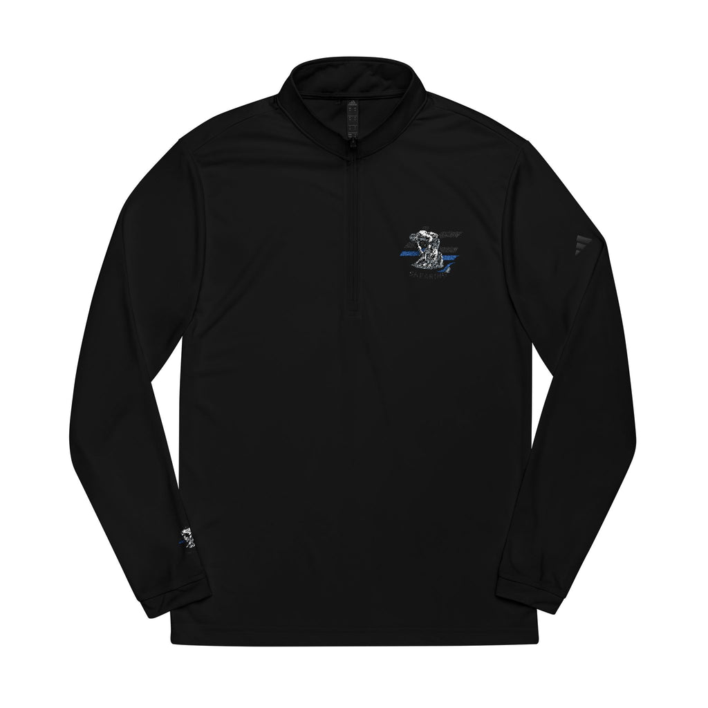 Embroidered Floral 'D' adidas Quarter-Zip Pullover