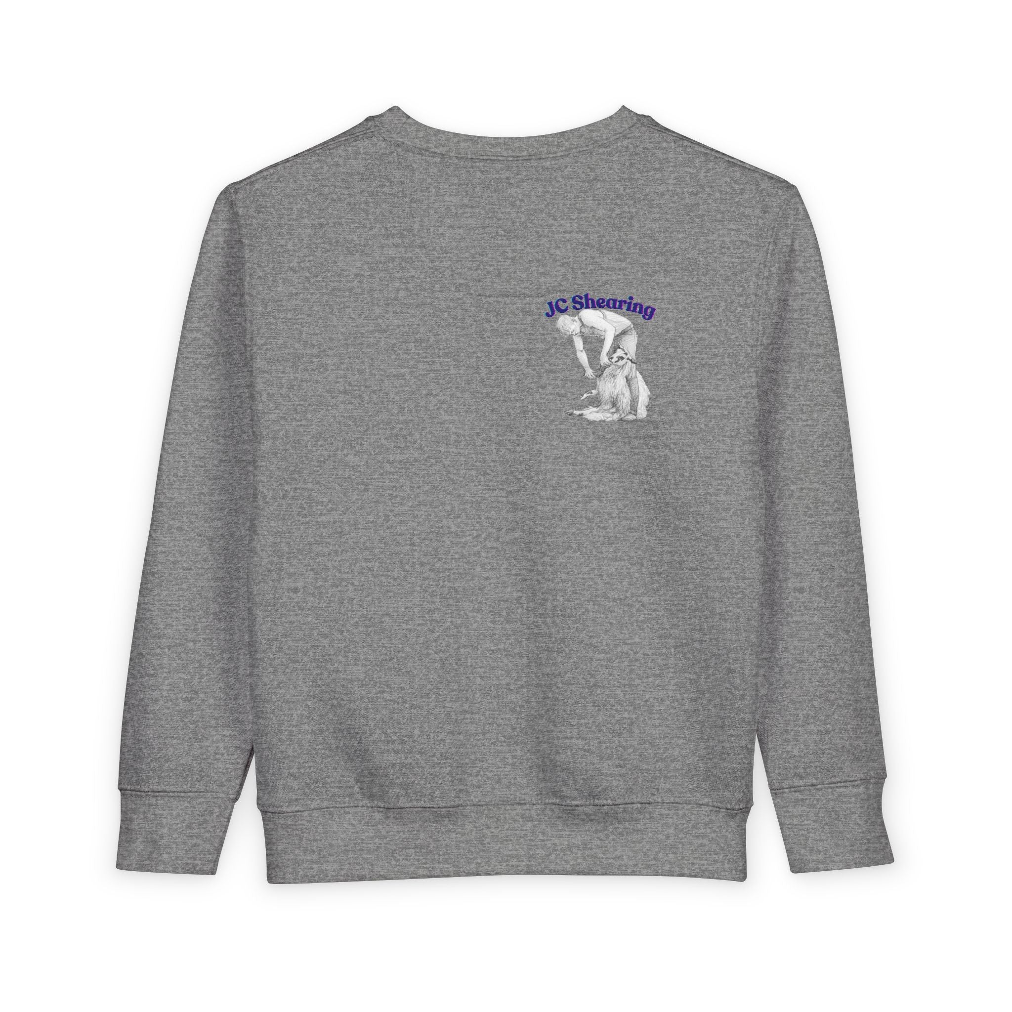 Toddler Sweatshirt — Cute Farm Tractor Crewneck with Puppy & Sheep Graphic