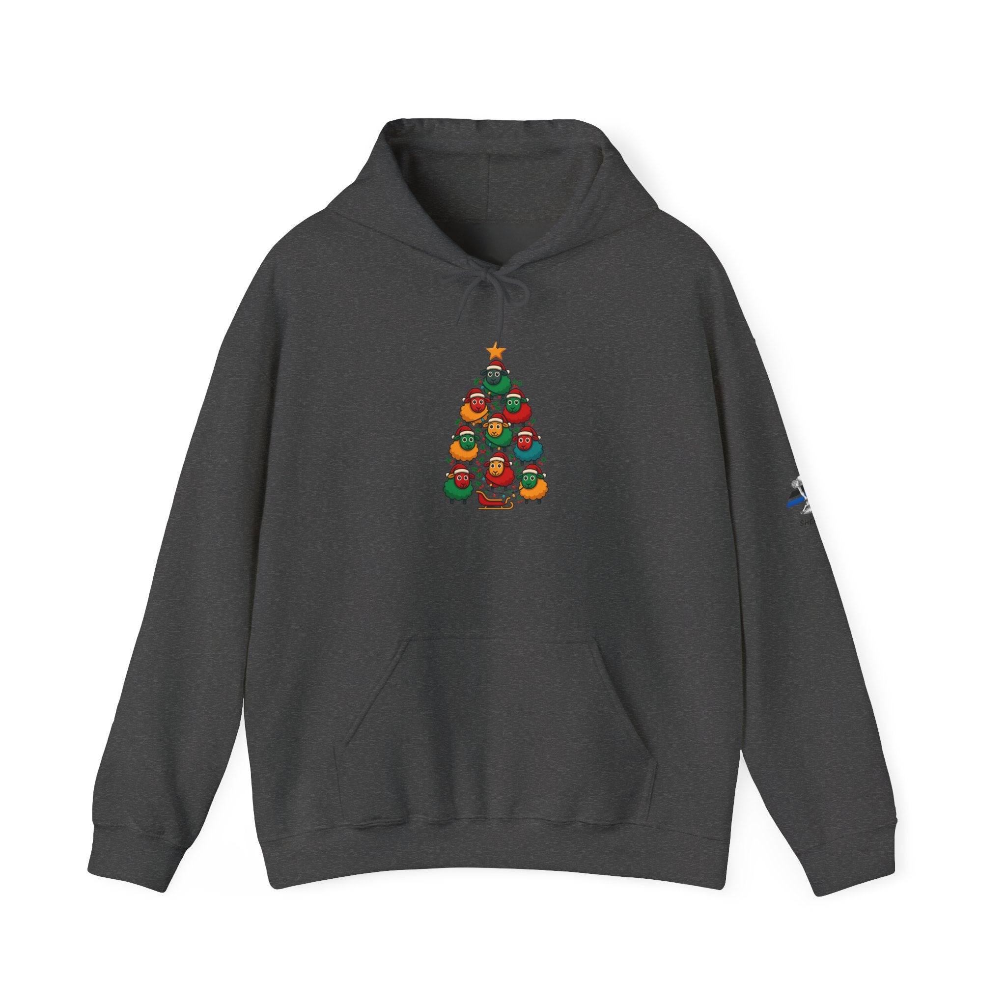 Christmas Tree Sheep Hoodie – Cute Holiday Bird Tree Graphic Sweatshirt