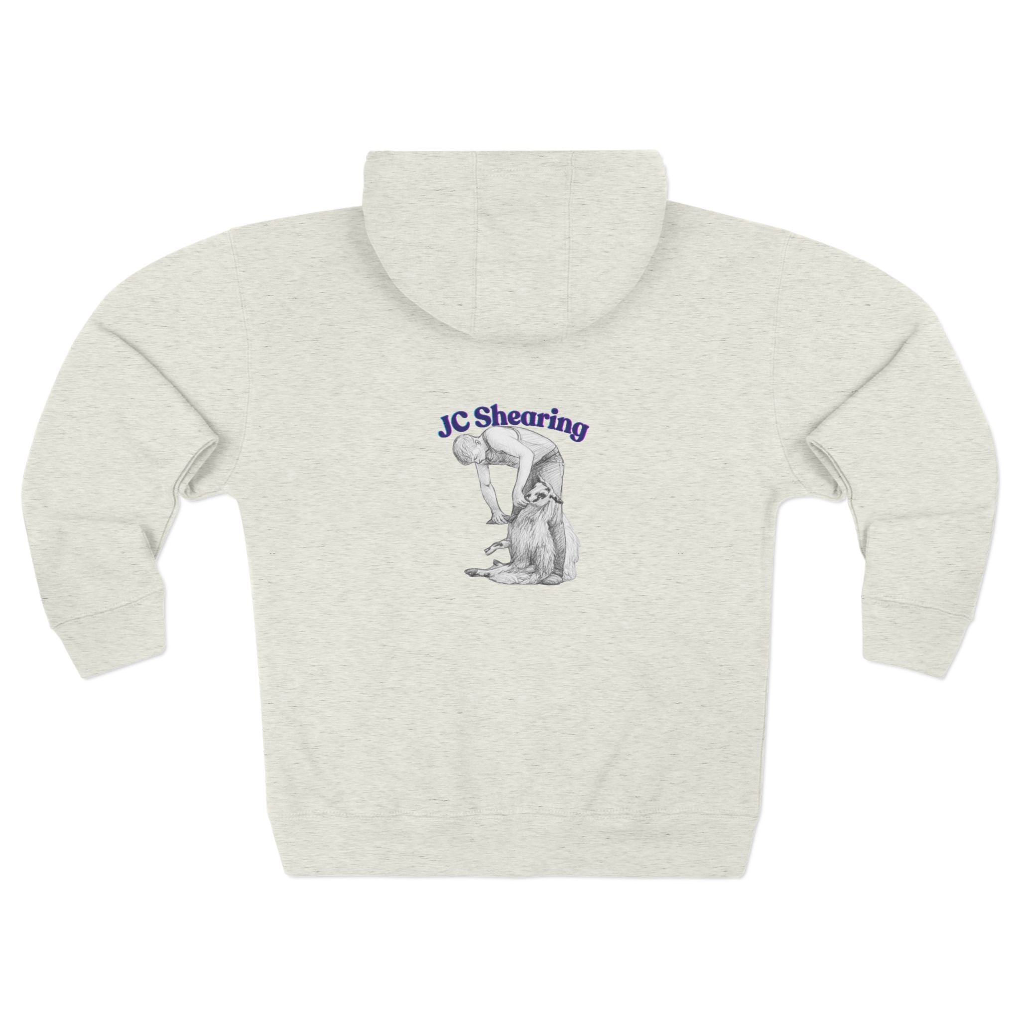 JC Shearing Sheep Zip Hoodie — Farm Life Zip-Up Hoodie