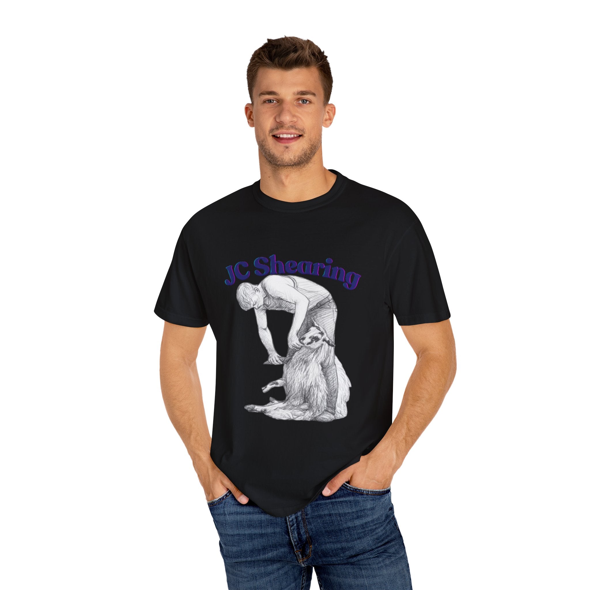 JC Monogram Chest Logo T-Shirt — Minimalist White Graphic Tee
