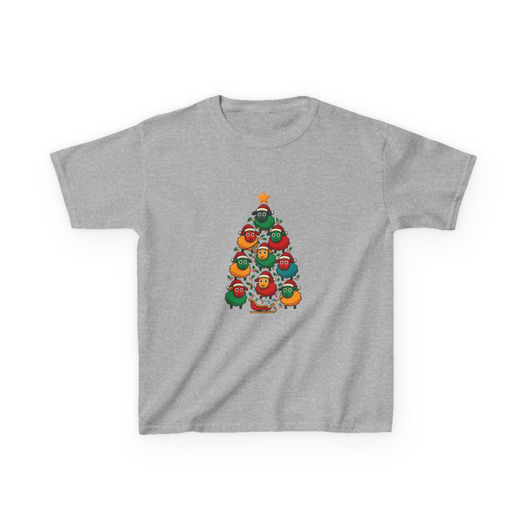Kids Christmas Tree Sheep Tee — Festive Holiday Shirt for Children