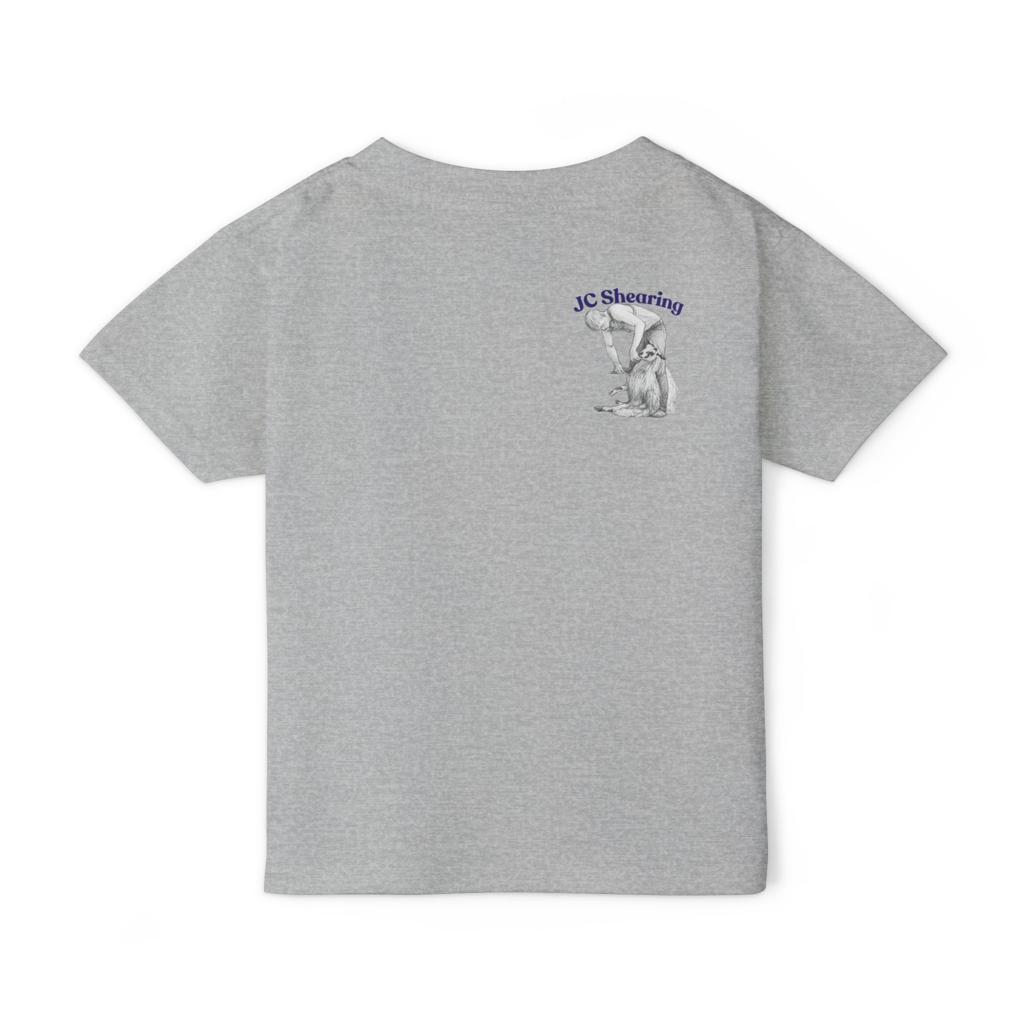 Toddler T-Shirt — Colorful Jumping Sheep Kids Tee (JC Shearing Logo on Back)