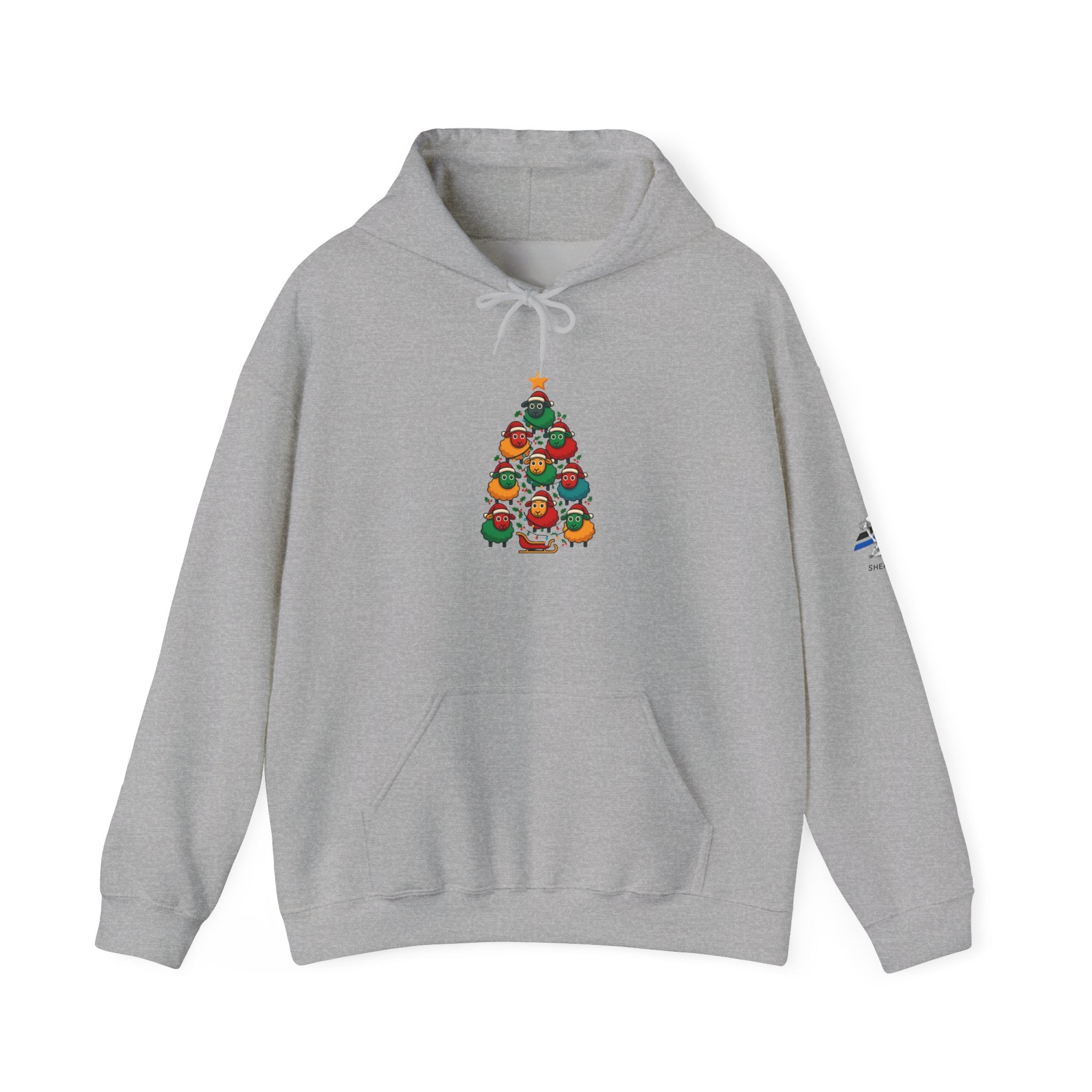 Christmas Tree Sheep Hoodie – Cute Holiday Bird Tree Graphic Sweatshirt