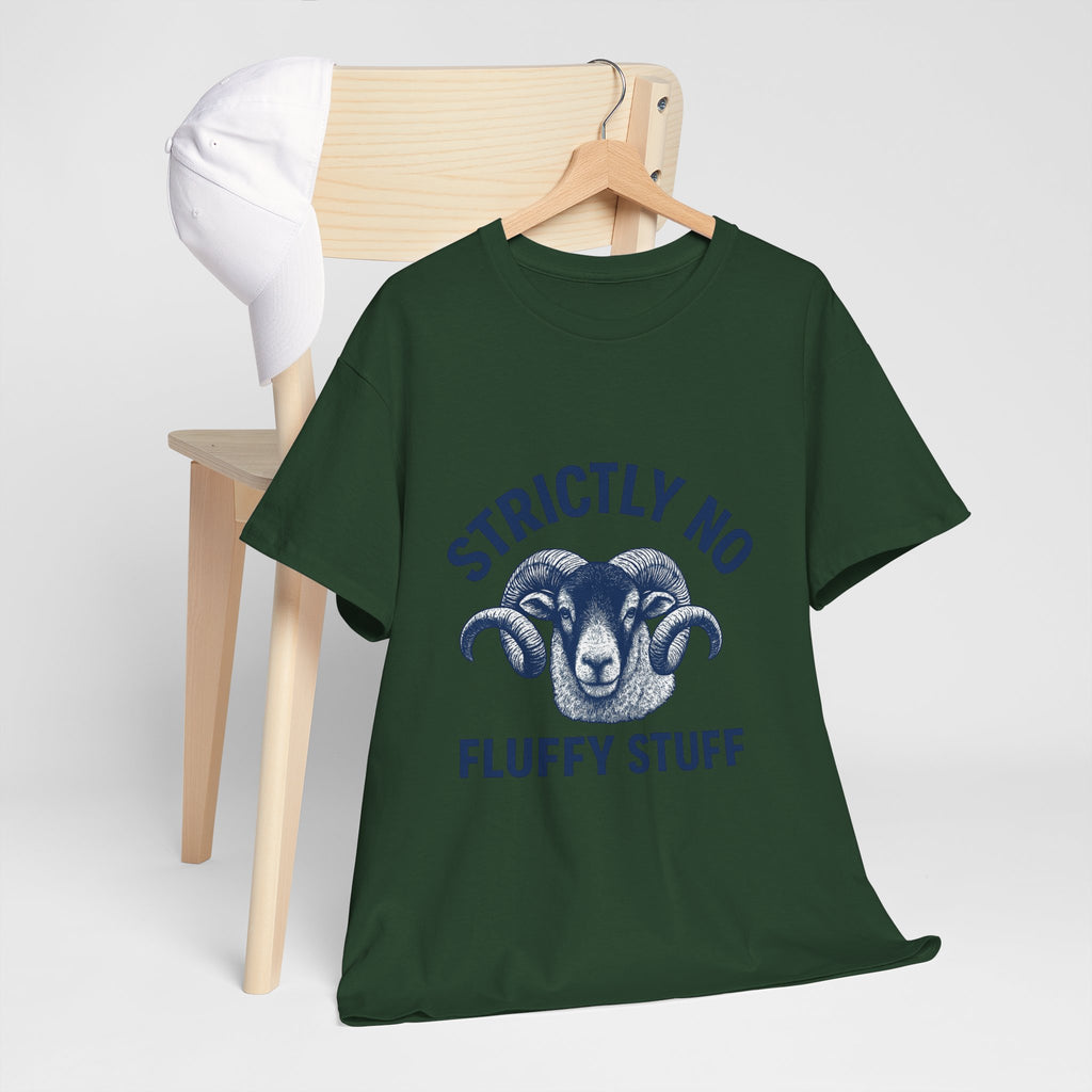 Short-Sleeve Tee — "Strictly No Fluffy Stuff" Ram Graphic T-Shirt