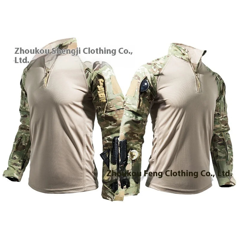 Replica FU Combat Frog Suit Set Stretch Breathable Outdoor Tactical Training Camouflage Uniform