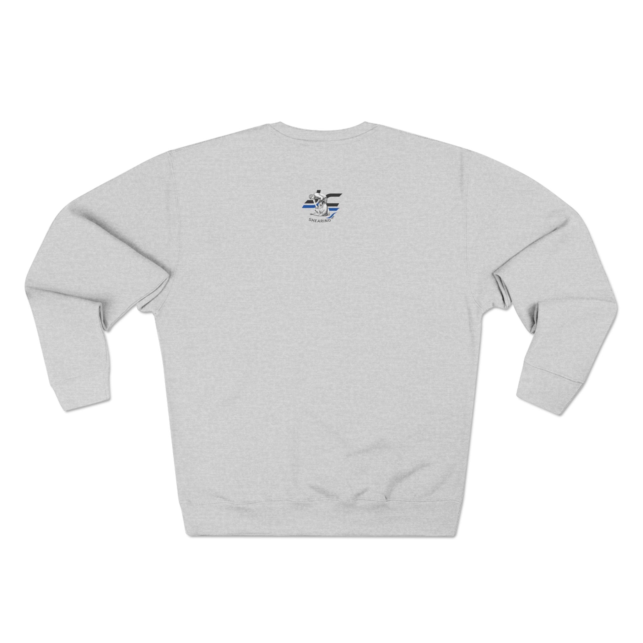 Eat Sleep Shear Repeat Sweatshirt — Sheep Shearing Crewneck for Shepherds & Farm Lovers