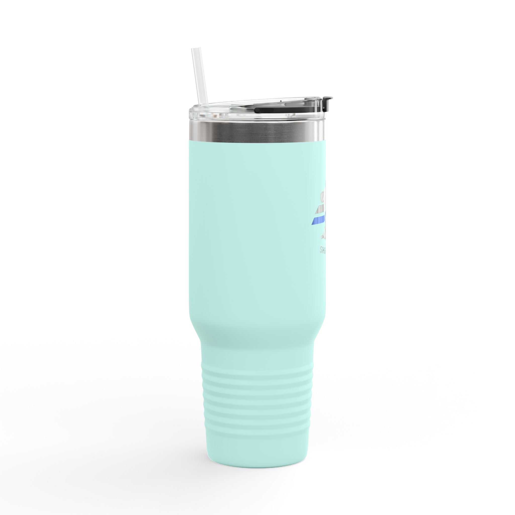 40oz Insulated Travel Mug — "JC Shearing" Sheep Grooming Design