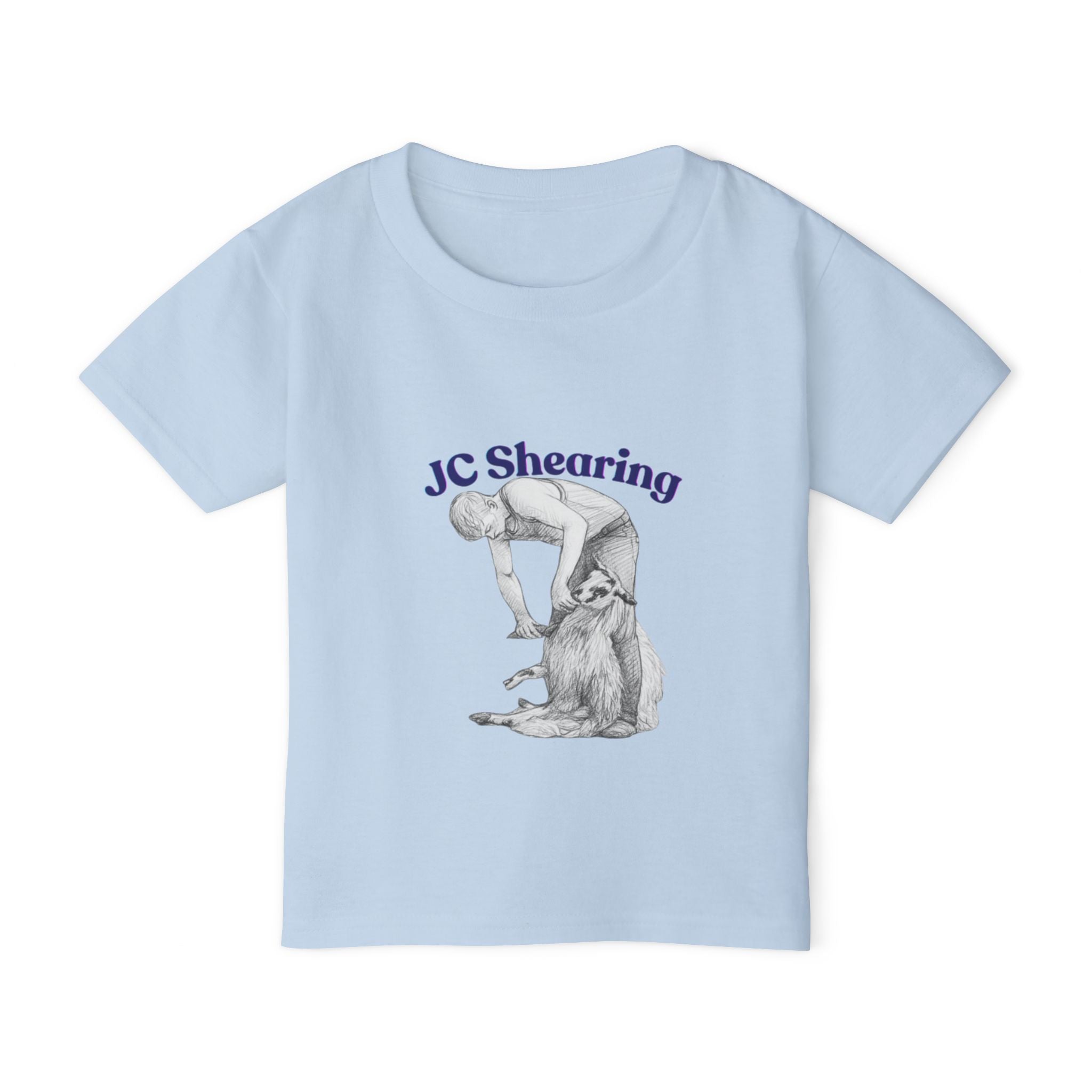 Toddler T‑Shirt — 'JC Shearing' Vintage Sheep Shearing Illustration Kids Tee