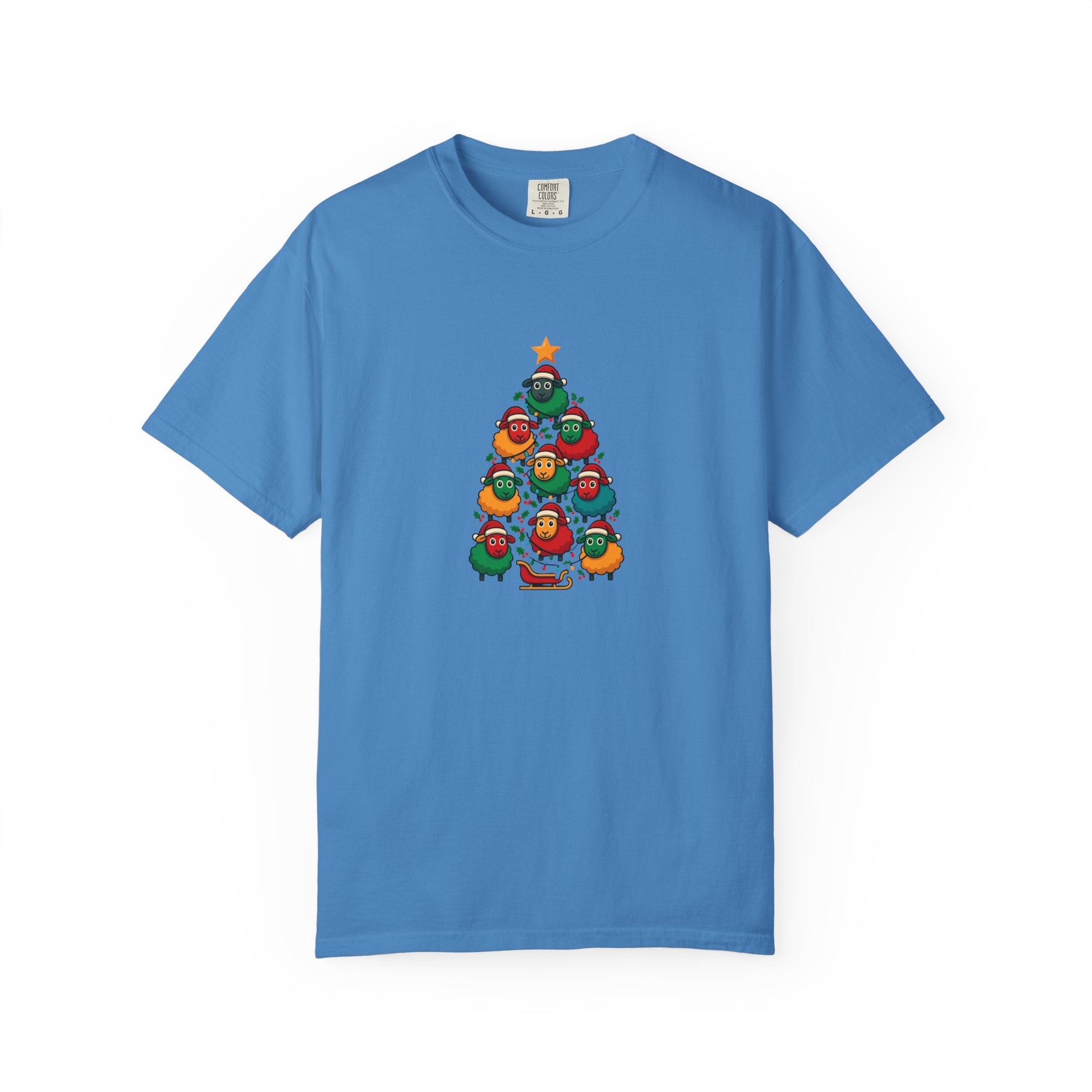 Christmas Tree Sheep Graphic T-Shirt