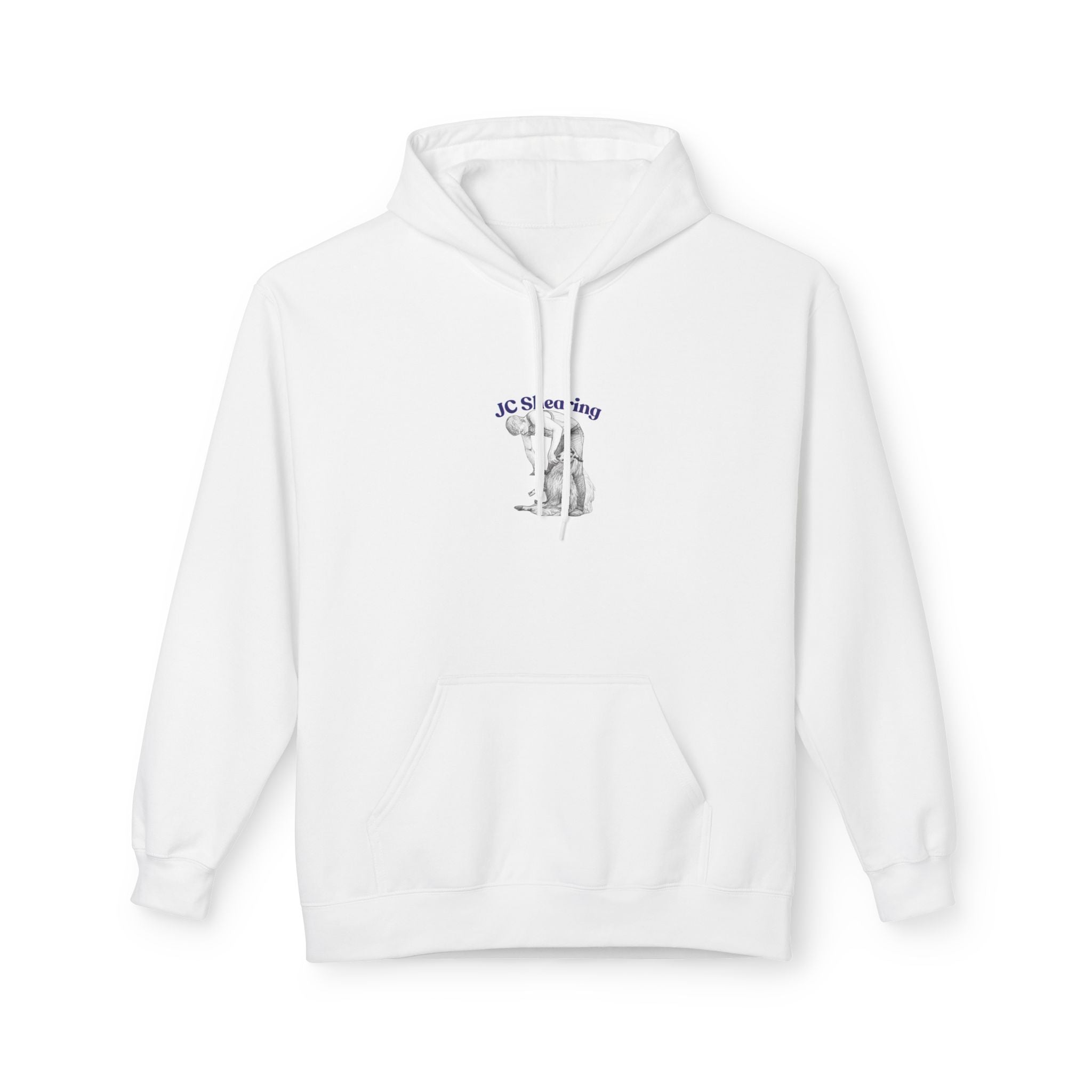 Hoodie — 'JC Is My King' Cat Graphic Minimalist Fleece Hoodie
