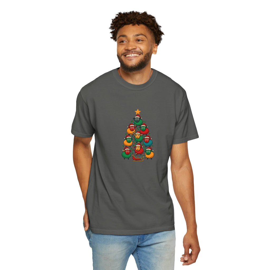 Christmas Tree Sheep Graphic T-Shirt