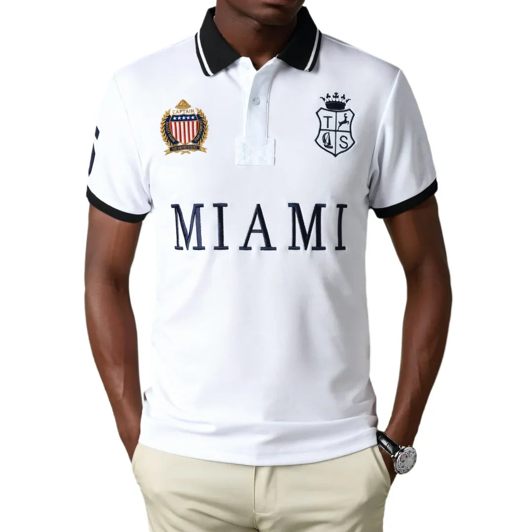 Classic Tokyo Men's Polo Shirt Handsome Good Quality Cotton Short Sleeve Golf Collar Tee Shirts Japan Style Male Clothing