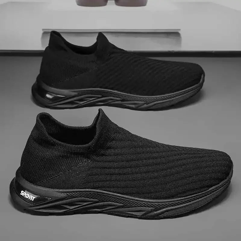 Men’s Winter Sport Sneakers – Woven Snow Boots, Warm Non-Slip Outdoor Shoes